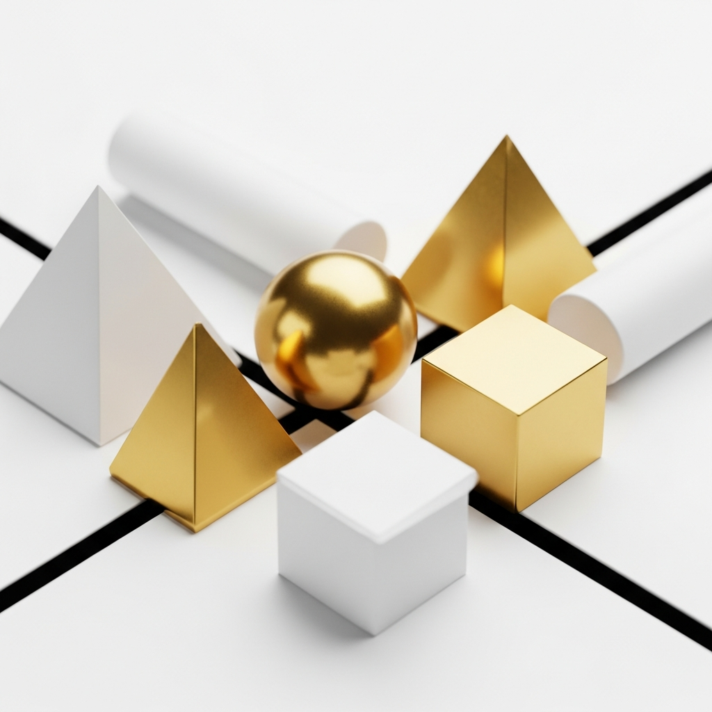 Abstract Gold 3D Shape